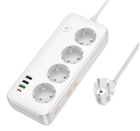 Мережевий фільтр-подовжувач 4 розетки HOCO AC22 Sunlight 3хUSB/Type 1.5 м білий