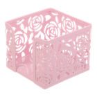 Бокс для паперу метал.BUROMAX 6217-10 95х95х80, ROSE PASTEL рожевий, /BM.6217-10/