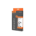 Сетевой удлинитель 2 розетки с кнопкой 2м(2x1мм²) белый VIDEX ONCORD