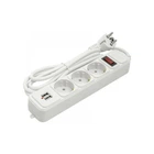 Сетевой фильтр питания PowerPlant 1.8 м, 3 розетки, USB