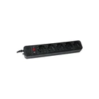 Сетевой фильтр питания Maxxter SPM5-G-15B чорний, 4.5 м кабель, 5 розеток