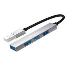 USB-хаб ESSAGER Fengyang 4-in-1 Splitter 4xUSB 2.0 Silver (EHBA04-FY10-P)
