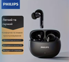 Навушники Philips TAT1320 бездротові (Bluetooth 6.0, 28 годин автономності чорні)
