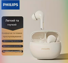 Навушники Philips TAT1320 бездротові (Bluetooth 6.0, 28 годин автономності білі)