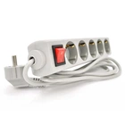 Power filtra 3.0м RITAR G530CU, 5 розеток, 220В, 10А, сірий