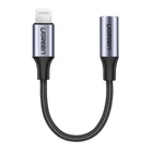 Переходник Lightning --> 3.5 mm 10cm Headphone Jack Adapter Model US211 UGREEN Серый