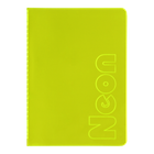 Блокнот BUROMAX А5 пласт. обкл. 80арк. NEON 24822180-08 жовтий (зшита обкладинка)(клітинка) (6) /BM.24822180-08/