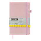 Блокнот BUROMAX 125*195мм 96арк. ETALON 291160-10 штучна шкіра, рожевий (клітинка) /BM.291160-10/