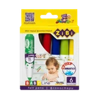 Фломастери ZiBi Super Washable Jumbo 6 кольорів BABY Line ZB.2816