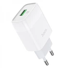 Мережевий зарядний пристрій HOCO C72Q Glorious single port QC3.0 charger 18W White (6931474732514) (20206)