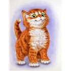 Алмазная мозаика Котенок рыжик 30x40см DM-013 Полная зашивка. Набор алмазной вышивки