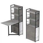 Стіл книжка з етажеркою Практик 2 Ferrum-decor 1555x640x990 Чорний метал ДСП Бетон 16 мм (FRD-104631)