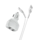 Автомобільний зарядний пристрій Hoco Z36 Leader Micro USB Cable 2USB 2.4A White