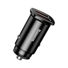 Автомобільний зарядний пристрій Baseus Square metal 2USB 30W Black CCALL-DS01