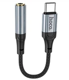 Переходник для телефона Hoco LS36 type c на 3.5 мм 0.12m компактный адаптер usb c на jack 3.5 аудио конвертер Серый