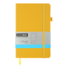 Книга записна Buromax Etalon 125*195мм 96 аркушів у крапку обкладинка штучна шкіра Жовта (BM.291360-08)