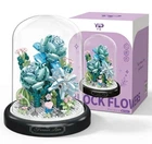 Детский конструктор Blue Roses Серия Flower Flask Голубая роза под куполом 522 деталей