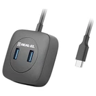 USB Hub REAL-EL CQ-407, USB, Чорний - 499729