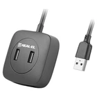 USB Hub REAL-EL HQ-177, USB, Чорний - 499731