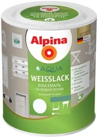 Эмаль универсальная глянцевая акриловая Alpina Aqua Weisslack База 1, 0.75л