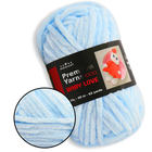 Плюшевая пряжа для вязания Премиум Бэби Лав Premium Yarn Baby Love 50 г, Светло-Голубой No306