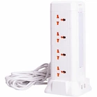Мережевий фільтр подовжувач 4.8 м 12 розеток 2 USB 1 Type-C бездротова зарядка потужність 2500 В білий ABS B24