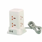 Сетевой фильтр удлинитель 4.8 м 6 розеток 2 USB 1 Type-C беспроводная зарядка 2500 В белый ABS B22