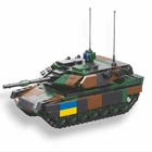 Дитячий конструктор Limo Toy KB 1145 — танк Leopard 2A5 з 458 деталей, блочний, механічний, з рухомими елементами, різнобарвний