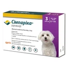Simparica (Симпарика) жевательные таблетки от блох и клещей для собак 2,5-5 кг, 3 таб х 10 мг