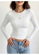 Лонгслив SHEIN S Белый sz2409249953655791