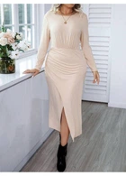 Сукня SHEIN 4XL Світло-бежевий sz2308212621627658