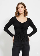 Чоловічий лонгслів H&M S Чорний 32-0048