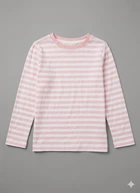 Жіночий лонгслів H&M 110/116 Рожевий 1248492_бел.полоск