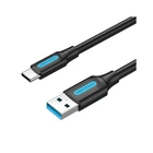 Дата кабель USB 3.0 AM to USB-C 1.5m black Vention (COZBG) (355858)