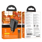 Комлект зарядного устройства Hoco CS23A 1USB/1USB-C PD/QC 30W Type-C to Type-C Черный
