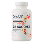 Біодобавка Вітамін D3+K2 Ostrovit (Vitamin D3 4000+K2) 4000 МО 100 таблеток OST20278