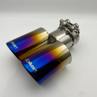 Подвійна насадка на глушник Eplus Blue/Gold з нержавіючої сталі (універсальна) 52-58мм