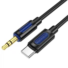 Аудио кабель BOROFONE BL20 Type-C to 3.5mm male, silicone, 1m, Black