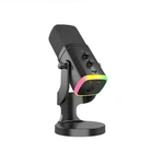 XLR/USB Динамический микрофон для игр, стриминга, подкастинга и пения с RGB подсветкой