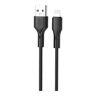 Кабель USB XO NB230 Rock Series сила струму 2.4A USB to Lightning 1m Чорний