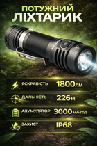 Ручний світлодіодний LED ліхтарик Sofirn SC18 1800 Lm