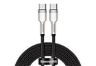 Кабель Baseus Cafule Series Metal Data Cable Type-C to Type-C 100W 1m Black (CATJK-C01)