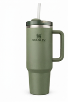 Термокружка Stanley Quencher H2.O FlowState™ Tumbler з трубочкою і ручкою 1.18 л Оливкова