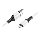 Кабель USB Borofone BX79 Silicone Micro 2.4A Білий