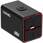 Авто мото инвертор 60W 1USB 1USB-C 12-24V алюминиевый черный LDNIO C108 для зарядки гаджетов