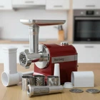 М’ясорубка Rainberg RB 2270 3800 Вт з реверсом, електрична шнекова м’ясорубка з 3 решітками 3/5/7 мм, 2 ножі, насадка кеббе, металевий лоток