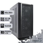 Двухпроцессорная рабочая станция PowerUp #620 Intel Xeon Gold 6248 x2/32 GB/SSD 512GB/NVIDIA Quadro P2000 5GB для 3D моделирования видеомонтажа рендеринга для инженеров и архитекторов