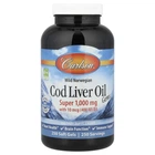 Жир із печінки дикої норвезької тріски Carlson (Wild Norwegian Cod Liver Oil) найвища якість 1000 мг 250 капсул (CAR-01302)