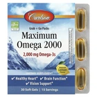 Омега кислоти Carlson (Maximum Omega 2000) 2000 мг 30 капсул зі смаком натурального лимона (CAR-60020)