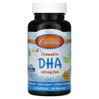 Риб'ячий жир для дітей Carlson (Kids Chewable DHA) 100 мг 60 капсул зі смаком апельсину (CAR-01570)